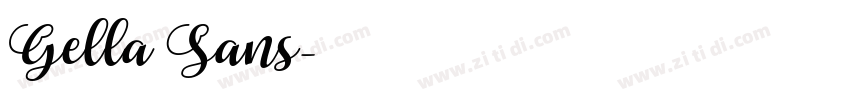Gella Sans字体转换 Gella Sans字体转换